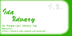 ida udvary business card